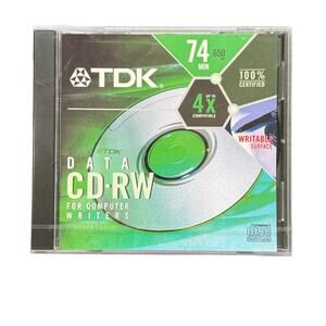 TDK CD-RW Data 74 Min 650MB 4x Compatible